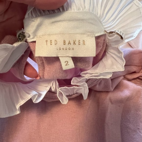 Ted Baker Kaarina pink Pleated neck mockable sweater size 2 PLEASE READ - Picture 8 of 13